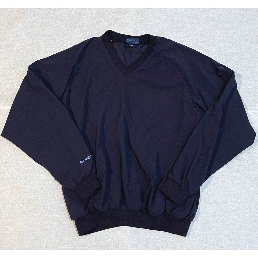 Vintage Sunderland Of Scotland Blue V Neck Golf Embroidered Pullover Crewneck XL